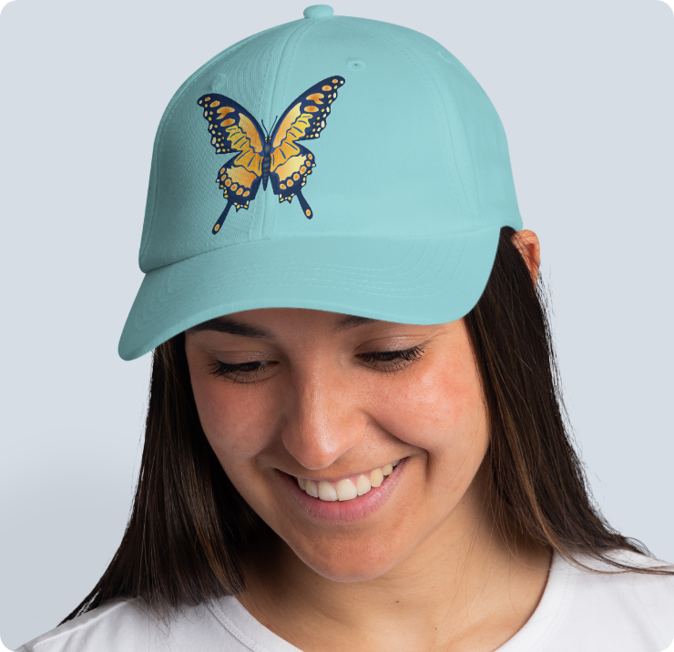 Girl wearing hat